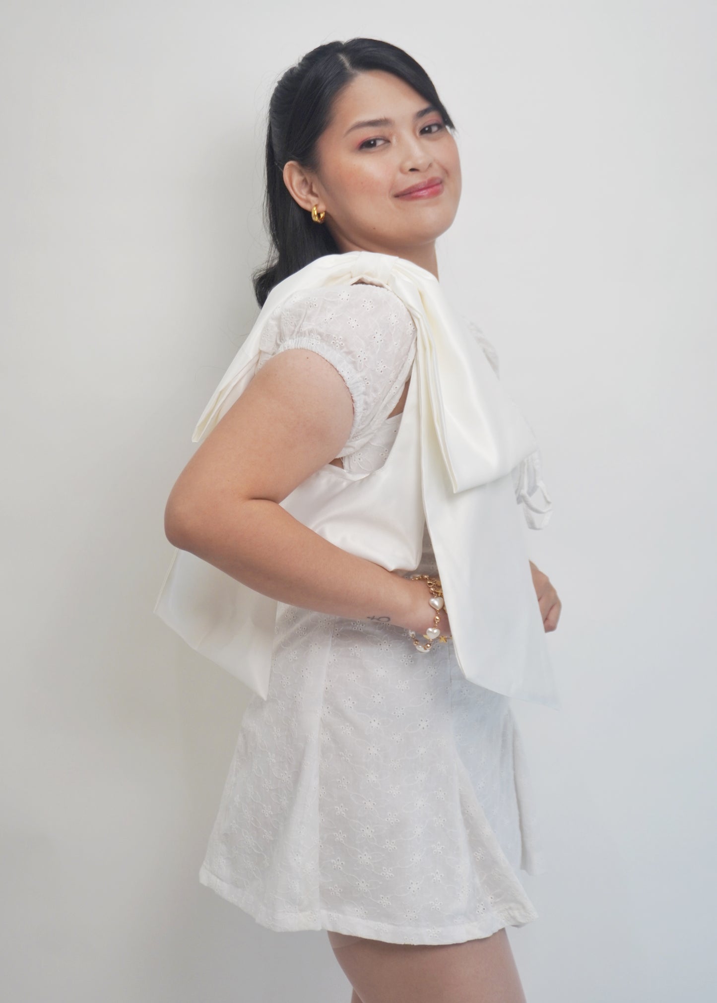 Ribbonette Bag in Pearl