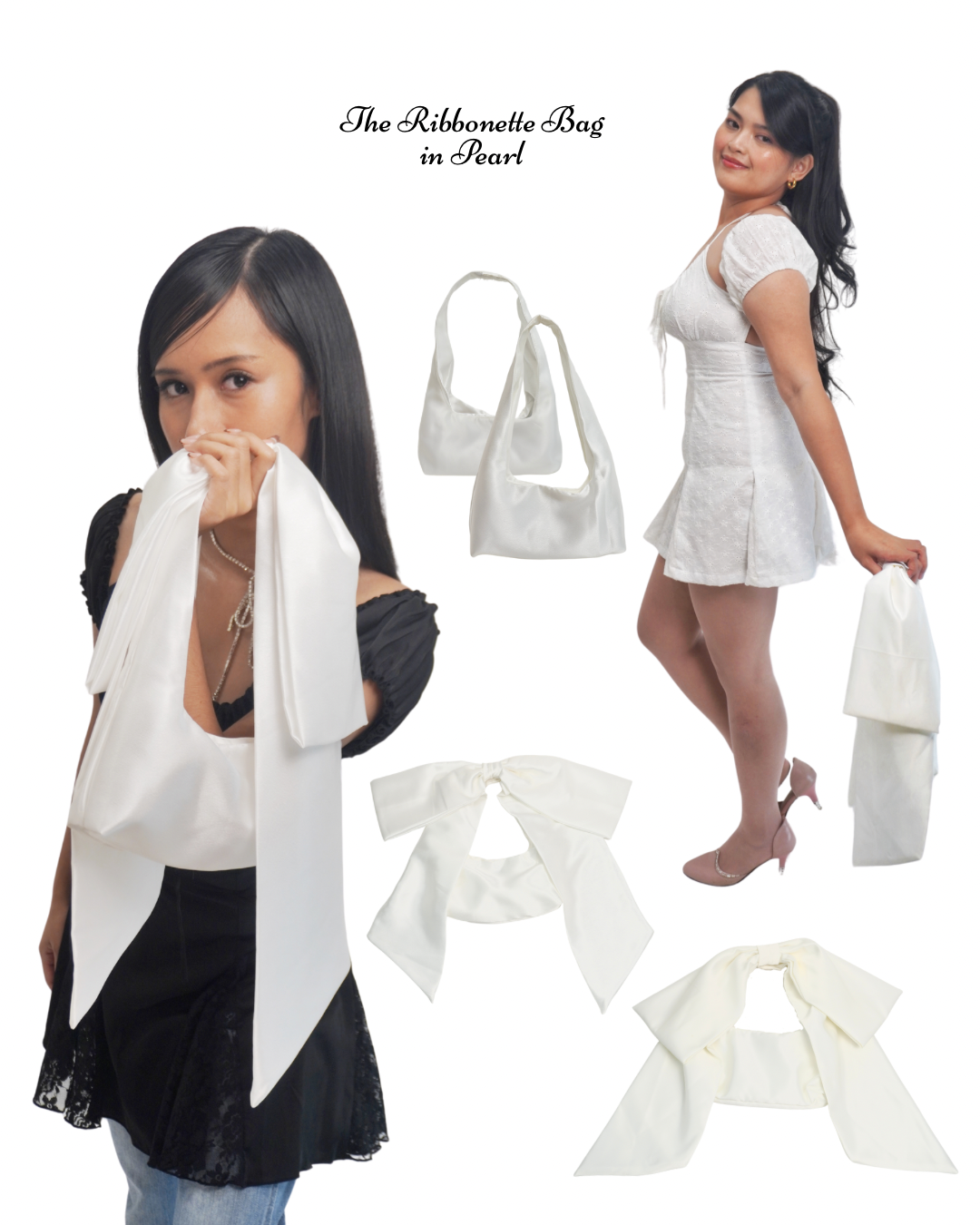 Ribbonette Bag in Pearl