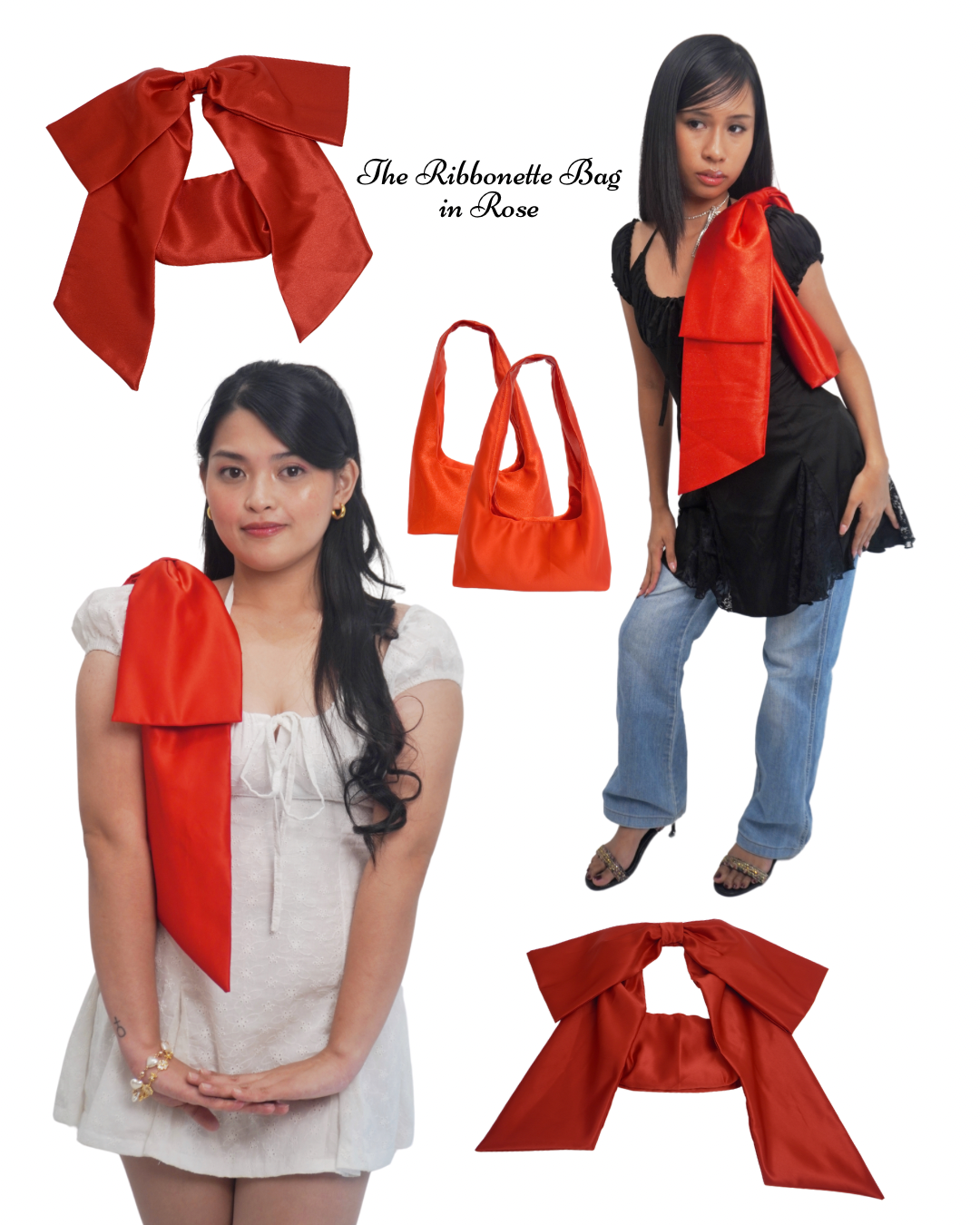 Ribbonette Bag in Rose